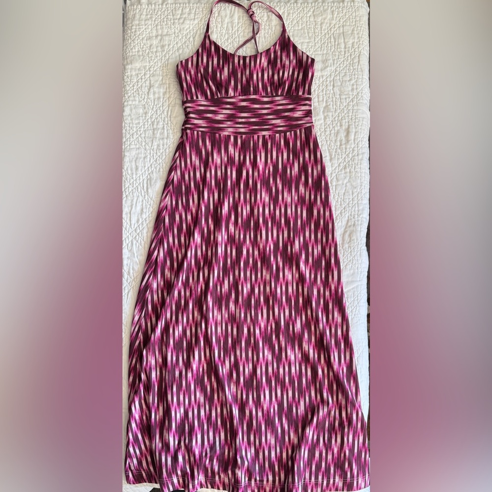 Eddie Bauer Women’s Space Dyed Aster Cranberry Maxi Dress Small